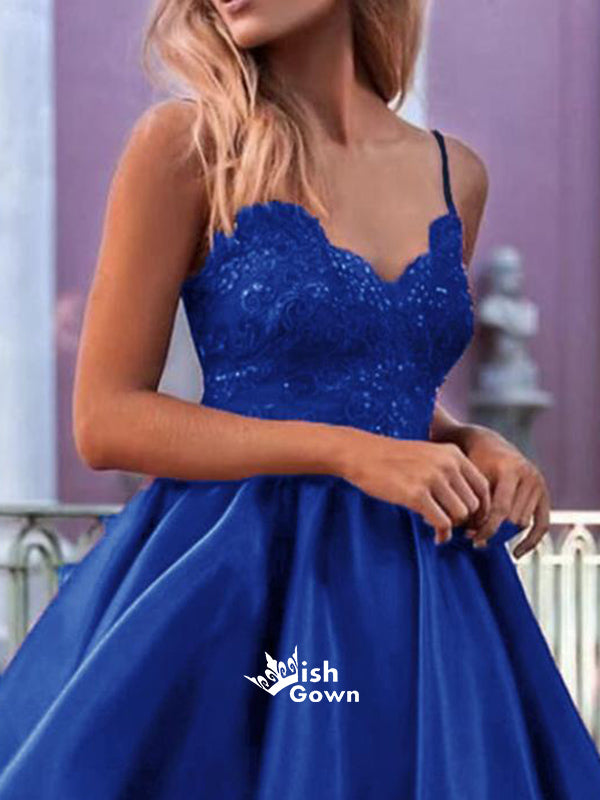 blue short homecoming dresses